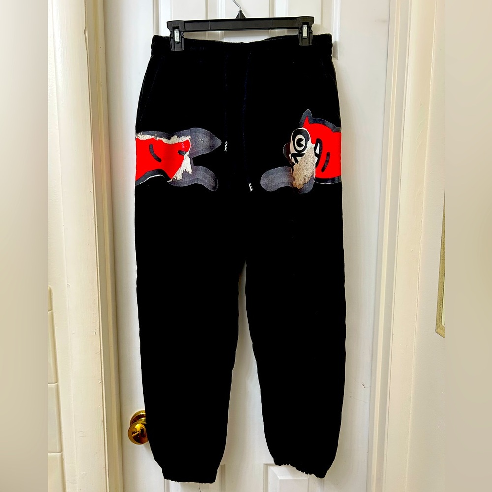 🛑SOLD🛑🛑🛑ICECREAM  RARE Joggers Mens Medium Sideways Sweatpants Print Heavyweight